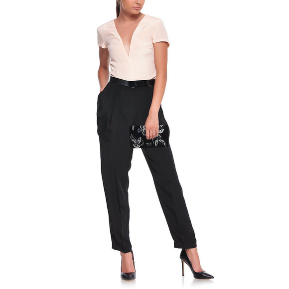 PRADA Black Velvet Crystals Embellished Fold Over Clutch - Picture 2 of 8